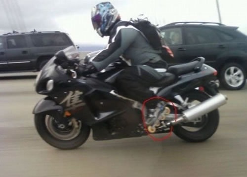 Motorcycle transportation with inline skates